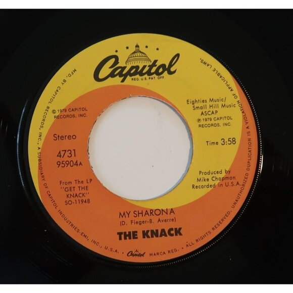 THE KNACK My Sharona & Let Me Out Capitol Records 7" Vinyl Record 45 RPM 1979 - Picture 2 of 4